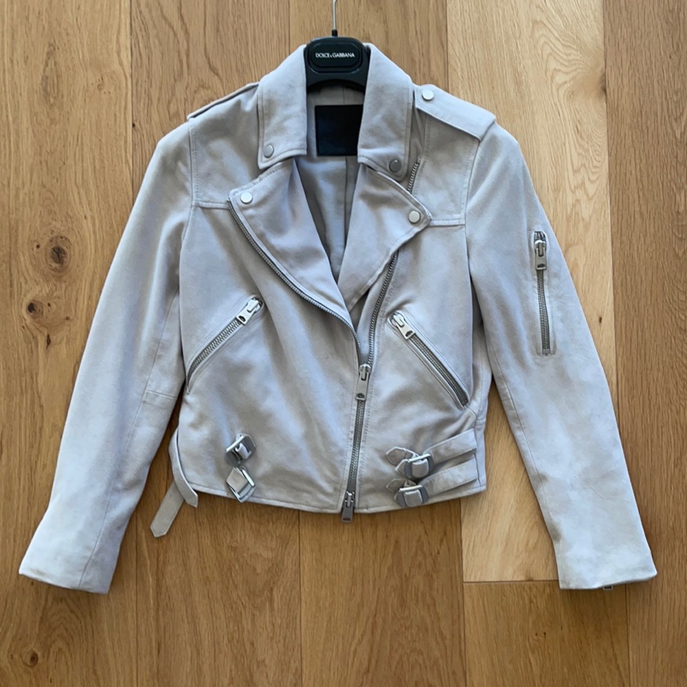 All Saints - Suede Moto Jacket